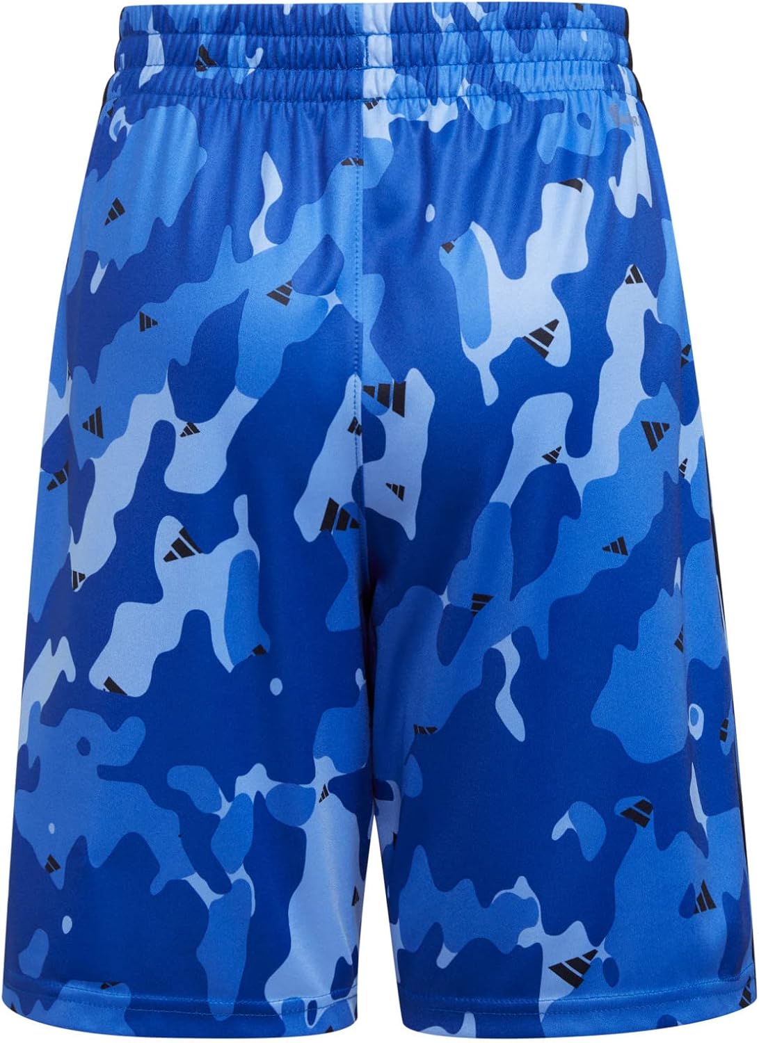 adidas Boys' Big AEROREADY Elastic Waistband Camo Shorts, Semi Lucid Blue, L/14-16