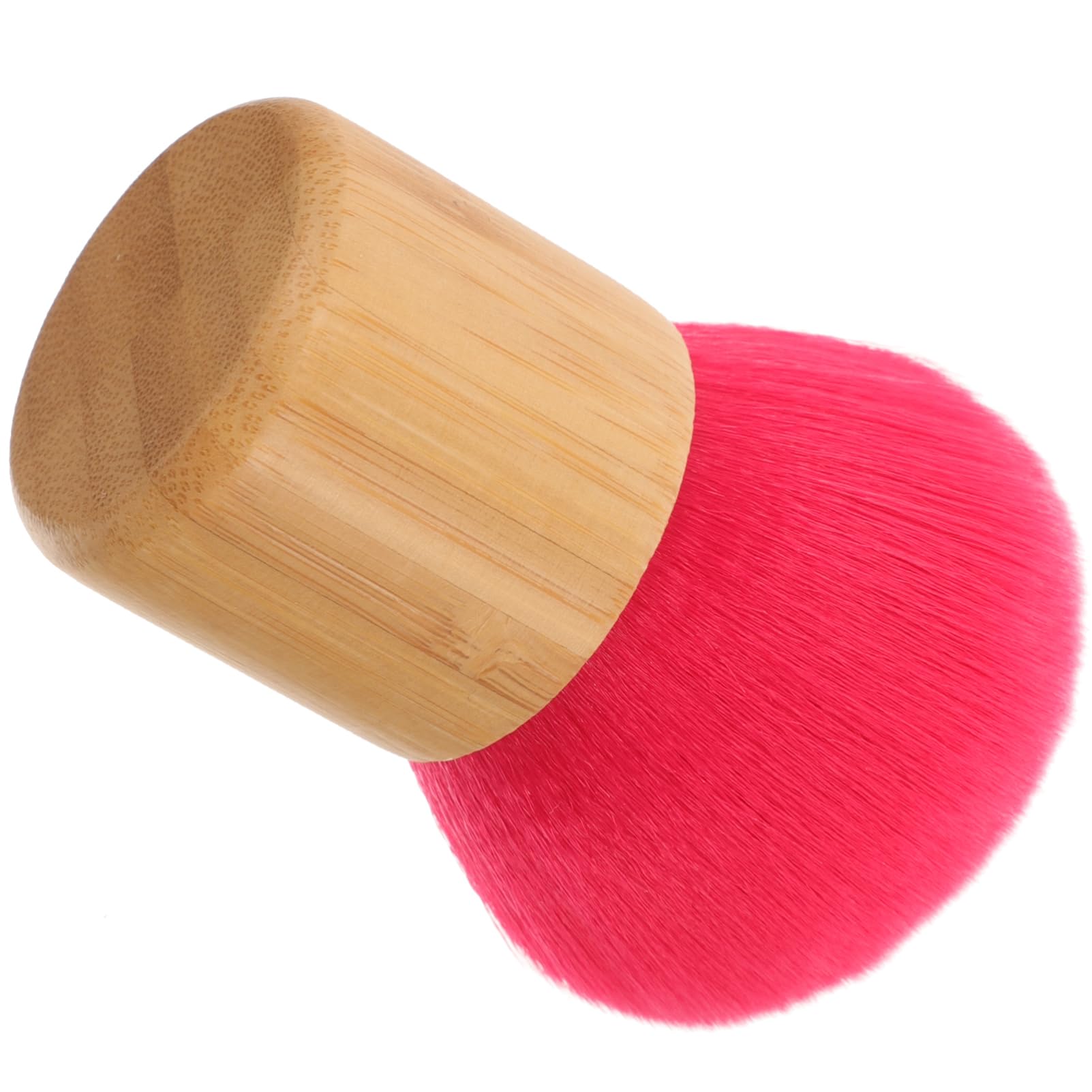 Baluue Travel-ready Makeup Brush Blush Brush for Powder Foundation Portable Face Powder Brush Soft Faux Fiber Bristles for On-the-go