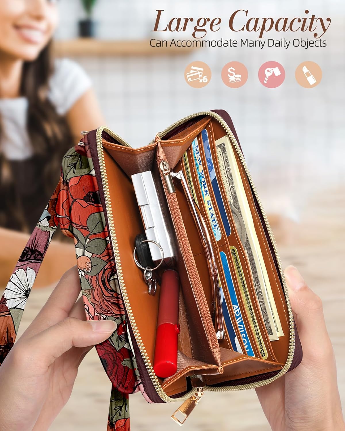 Cute Small Crossbody Purse Cell Phone Bags for Women - Leather Cellphone Wallet Purse with Shoulder Strap - Image 4