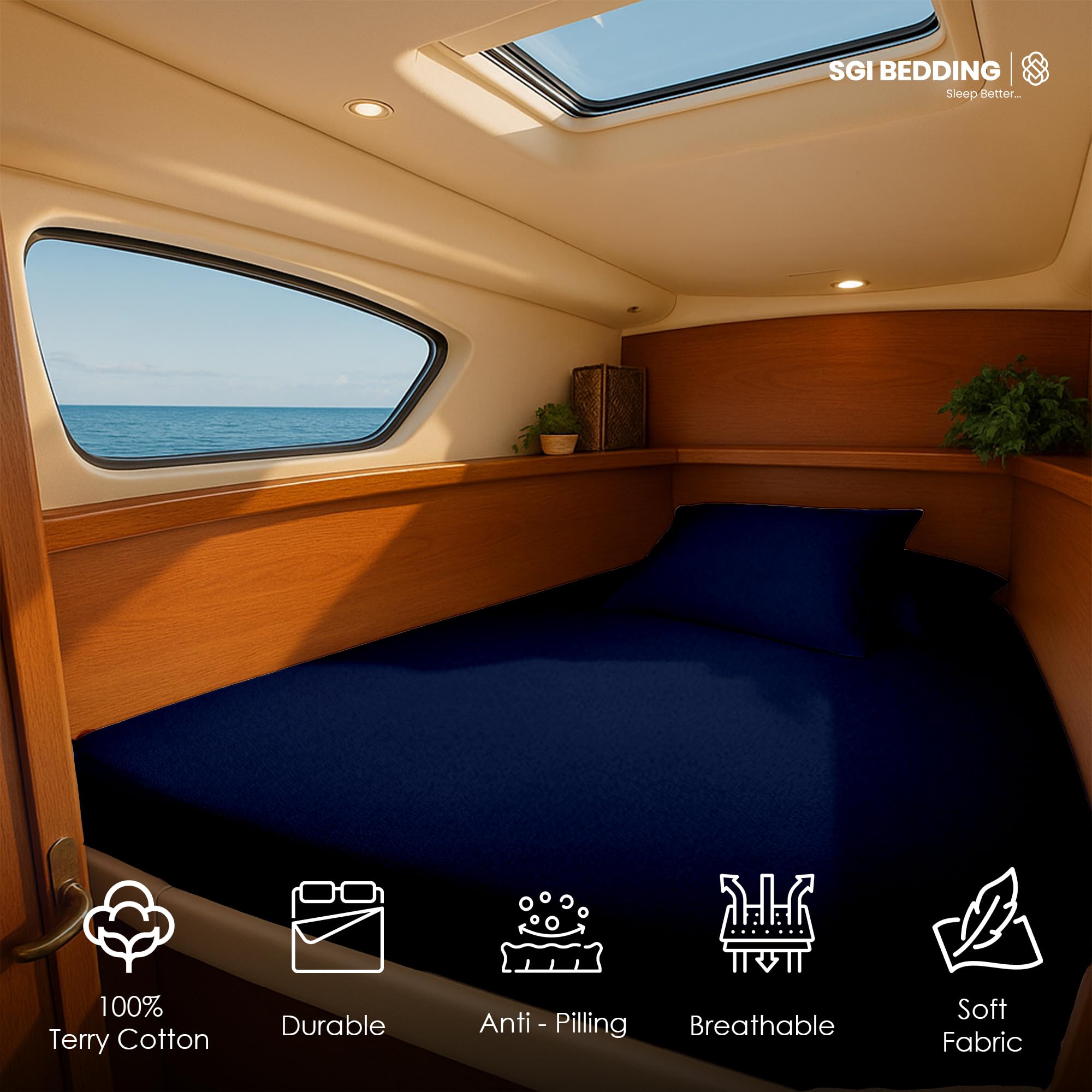Amazon.com: SGI Bedding Waterproof V Berth Mattress Protector 88