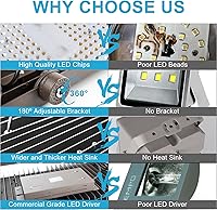 Vista 4 de Mejora las luces de inundación para exteriores de 800W AC100-277V Luces LED para estadios de 120000Lm (equivalente a 3200W) Luces LED de inundación