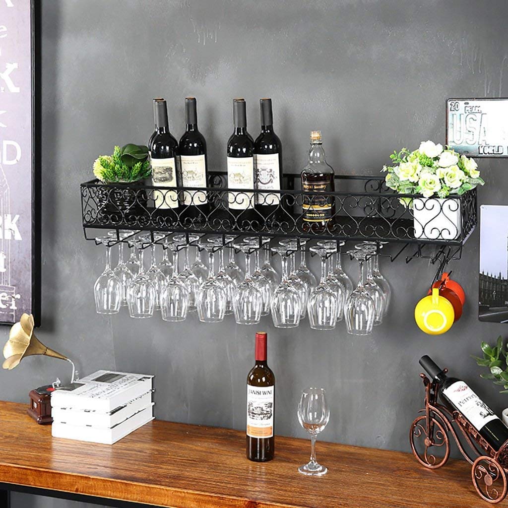 Buy FWZJ Wine Display Rack,European Hanging Wine Rack Goblet Rack