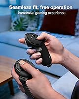 Vista 8 de Charging Controller Grip for Meta Quest 3/3s, Handle Battery Cover and Adjustable Knuckle Strap, Silicone Controller Grip with Rechargeable