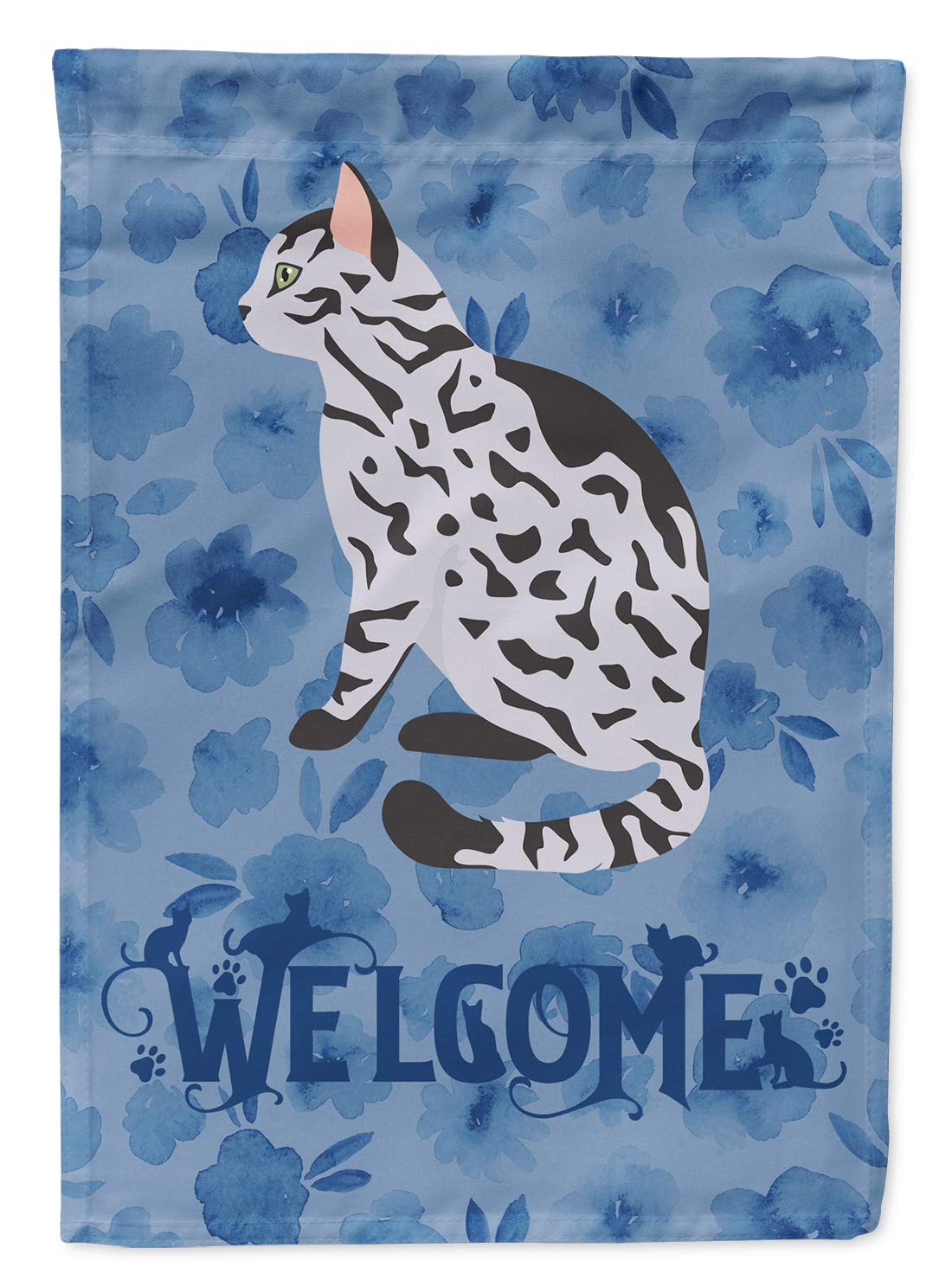 Drapeau de bienvenue Serengeti Cat en toile grande taille multicolore pour maison d'exception