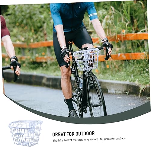 Miniatura 3 de Toddmomy Cesta de bicicleta vintage para scooter eléctrico para adultos, cesta delantera para bicicletas eléctricas para bicicletas, soporte de