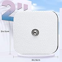 Vista 2 de TENS - Almohadillas de repuesto para unidad, 20 almohadillas de electrodo a presión de 0.138 in, reutilización de electrodos autoadhesivos más de 30