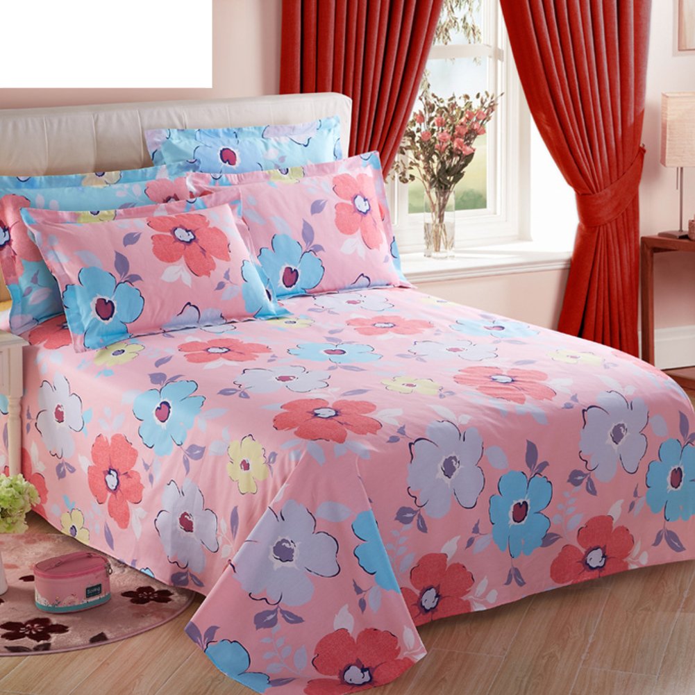 Draps en coton single et double 200x230cm pour lit étudiant