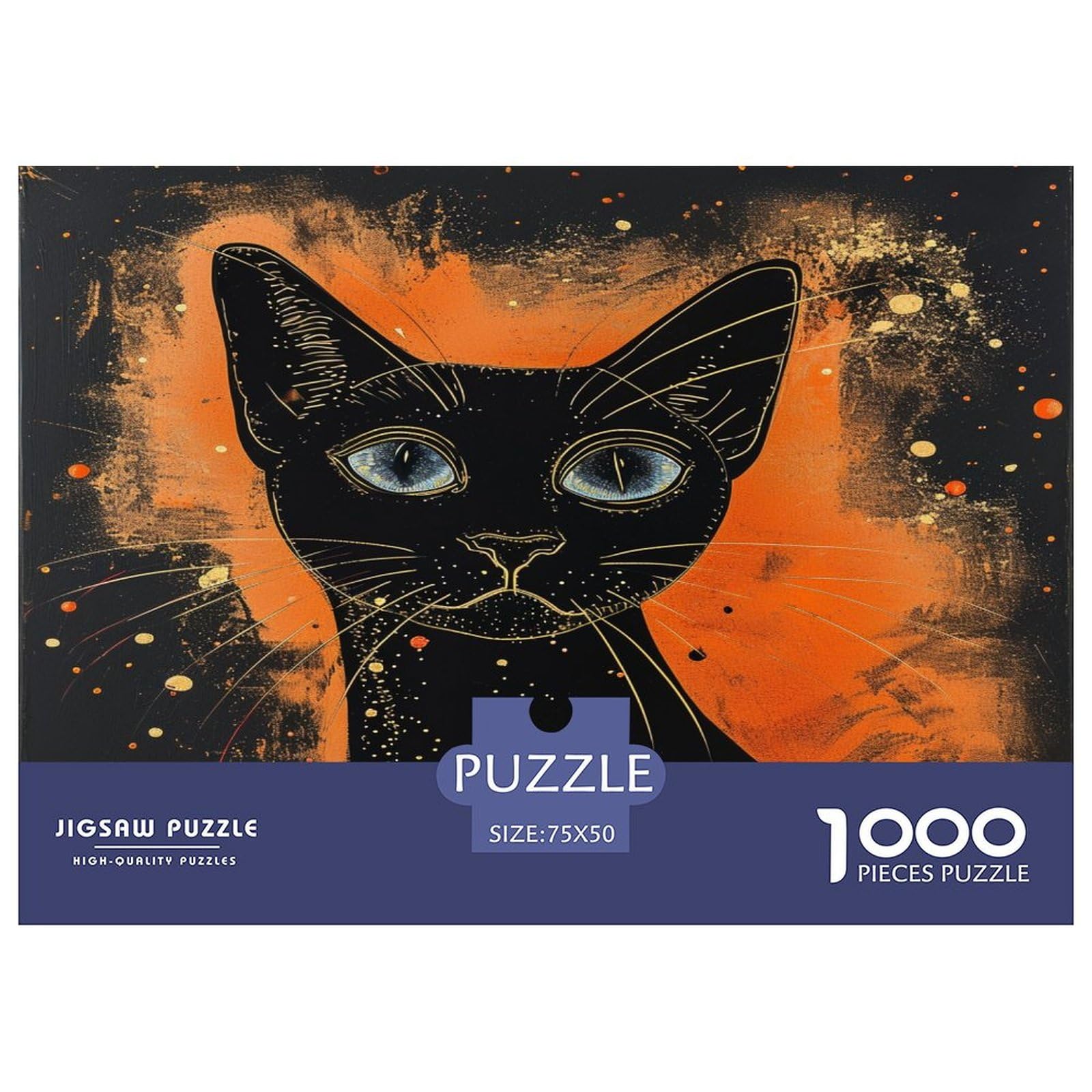 Siamese Cat Puzzles 1000 elementów, puzzle dla dorosłych, puzzle - wysokiej jakości nadruk 1000 sztuk (75 x 50 cm)