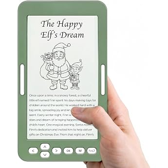 Silvergear&reg; E-Reader with Educational Games and E-Ink Display, 4 GB Memory, Lightweight, 13.7 x 7.55 x 0.84 cm, Matcha Green