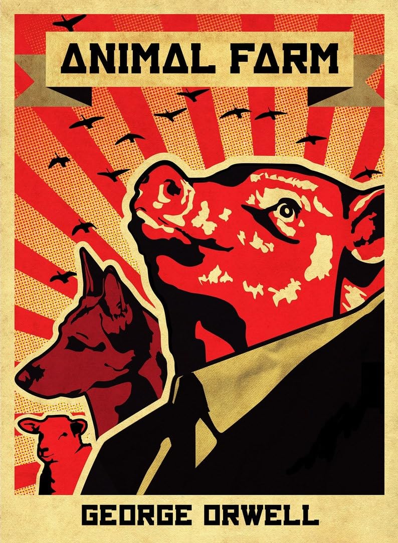 Animal Farm Propaganda Poster For Home Cafe Bar Garage Metal Sign 8X12 Inches