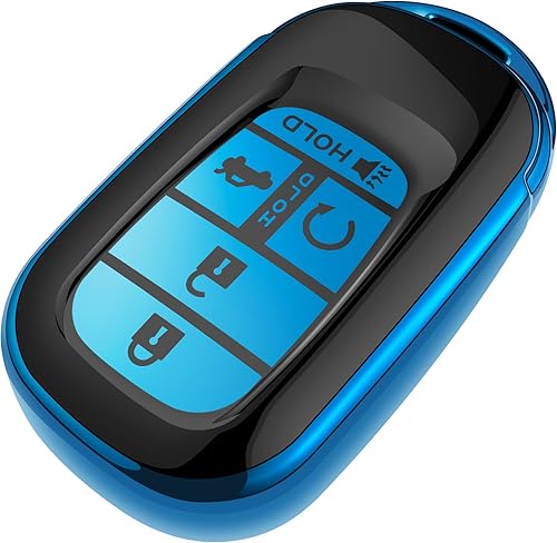 Miniatura 6 de Tukellen Funda para llavero Honda, funda de protección completa de TPU suave premium para Honda Civic Accord Smart 5 botones 2022 (blanco)