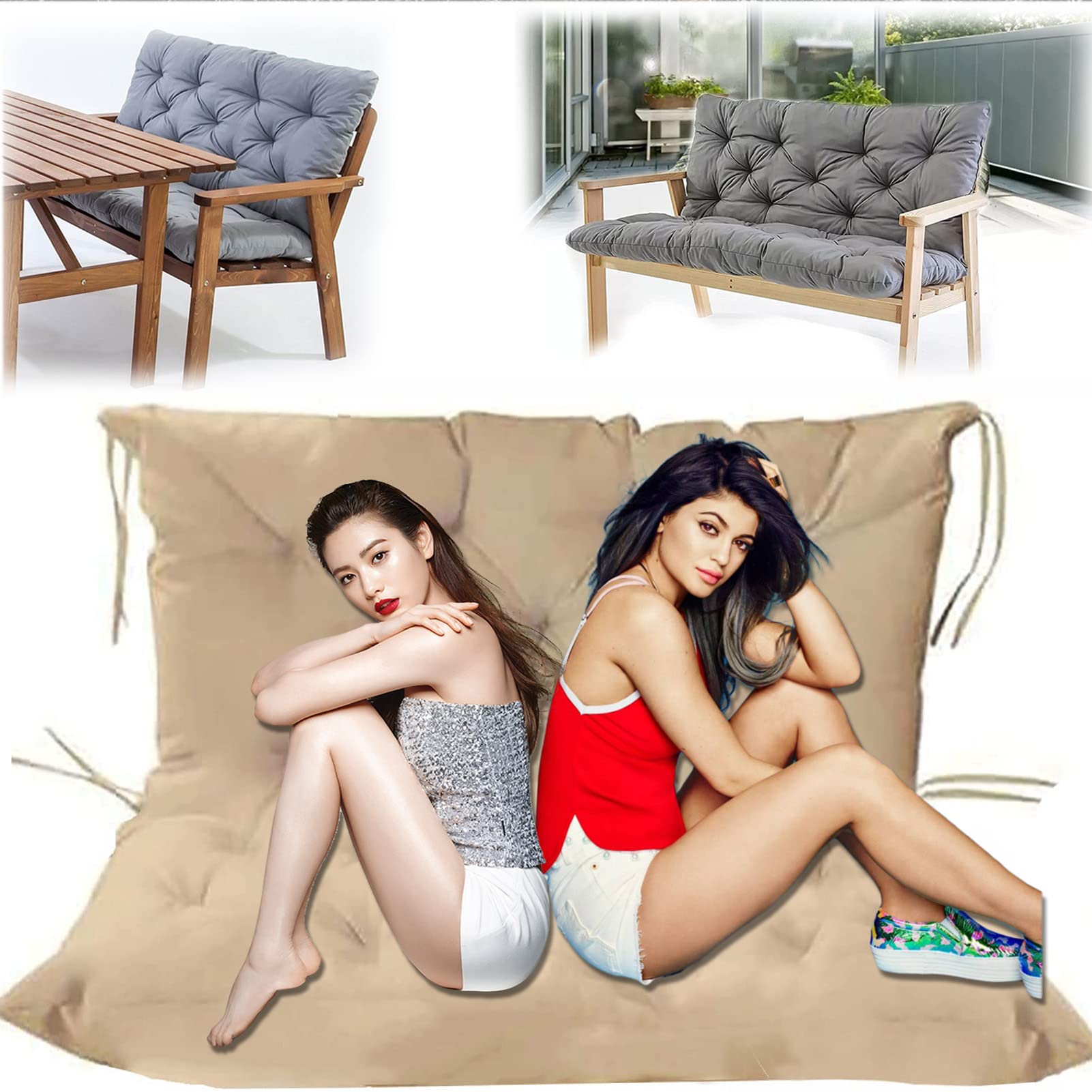 屋外 ハイバック ガーデン ベンチ クッション 背もたれ スイングシート パッド パティオ家具 ラウンジャー 交換用クッション 木製 ハイバックガーデンチェアクッション、67x21インチ、パティオラウンジャーとロッキングチェア用の快適な屋外用クッション、耐候性、厚い  Amazon.co.jp: ロッキングチェアシートクッション ハイバックラウンジャークッション チェアクッション 屋内 屋外 パティオ ガーデン ...