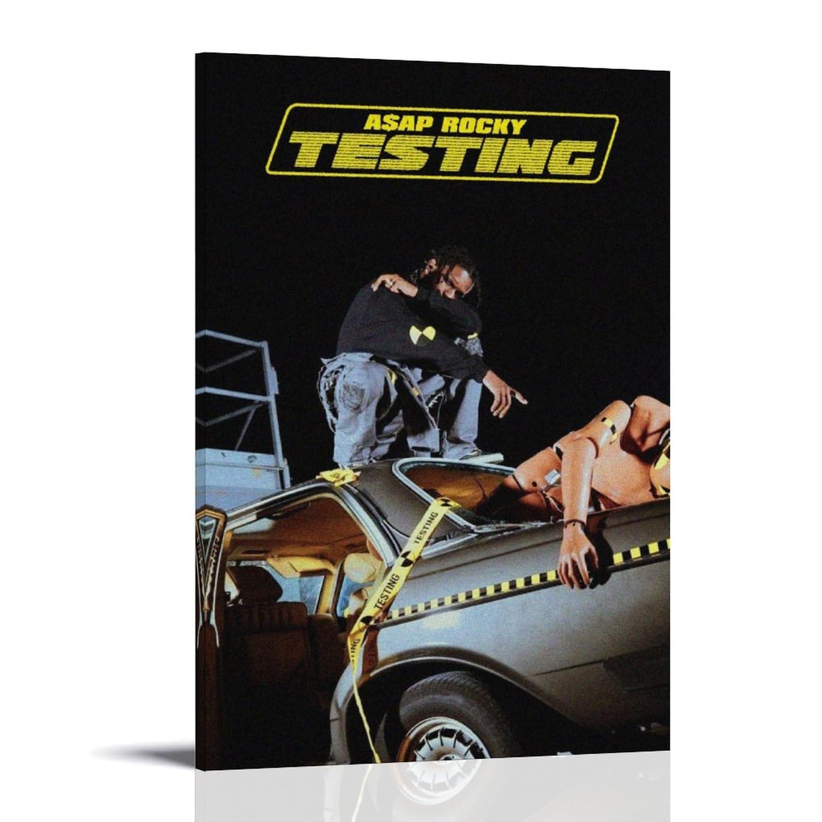 VAKUU A$AP Music Poster Rocky Testing Album Posters for Room Aesthetic Canvas Wall Art Bedroom Decor 08x12inch(20x30cm), Frame-style