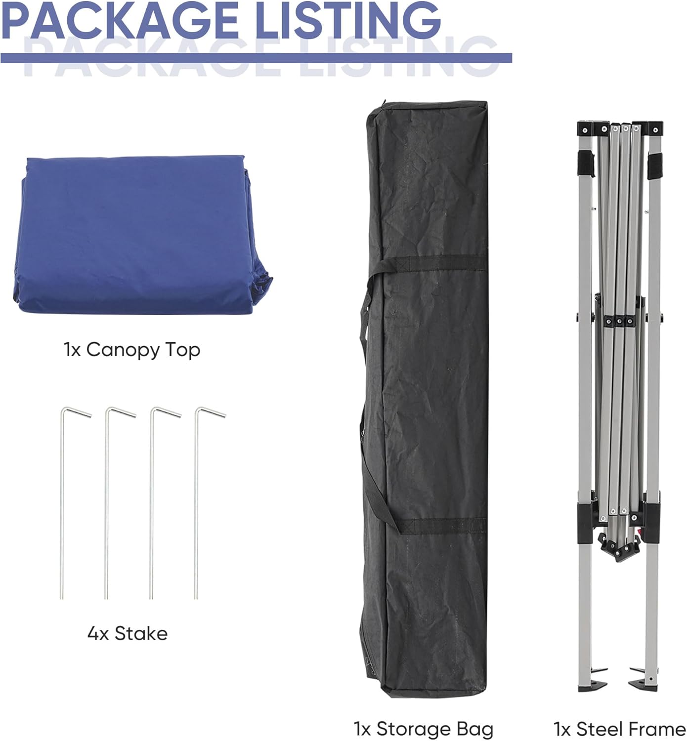 GDY Outdoor 8x10 Ft Pop Up Canopy Tent,Portable Instant Folding Shelter Gazebos, Patio Canopy with Carrying Bag,Navy Blue.