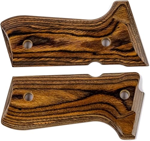 Miniatura 9 de Guuun Empuñadura de madera para Beretta 9296 de tamaño completo 92FS Grips, panel de mango de pistola compuesto de madera de color