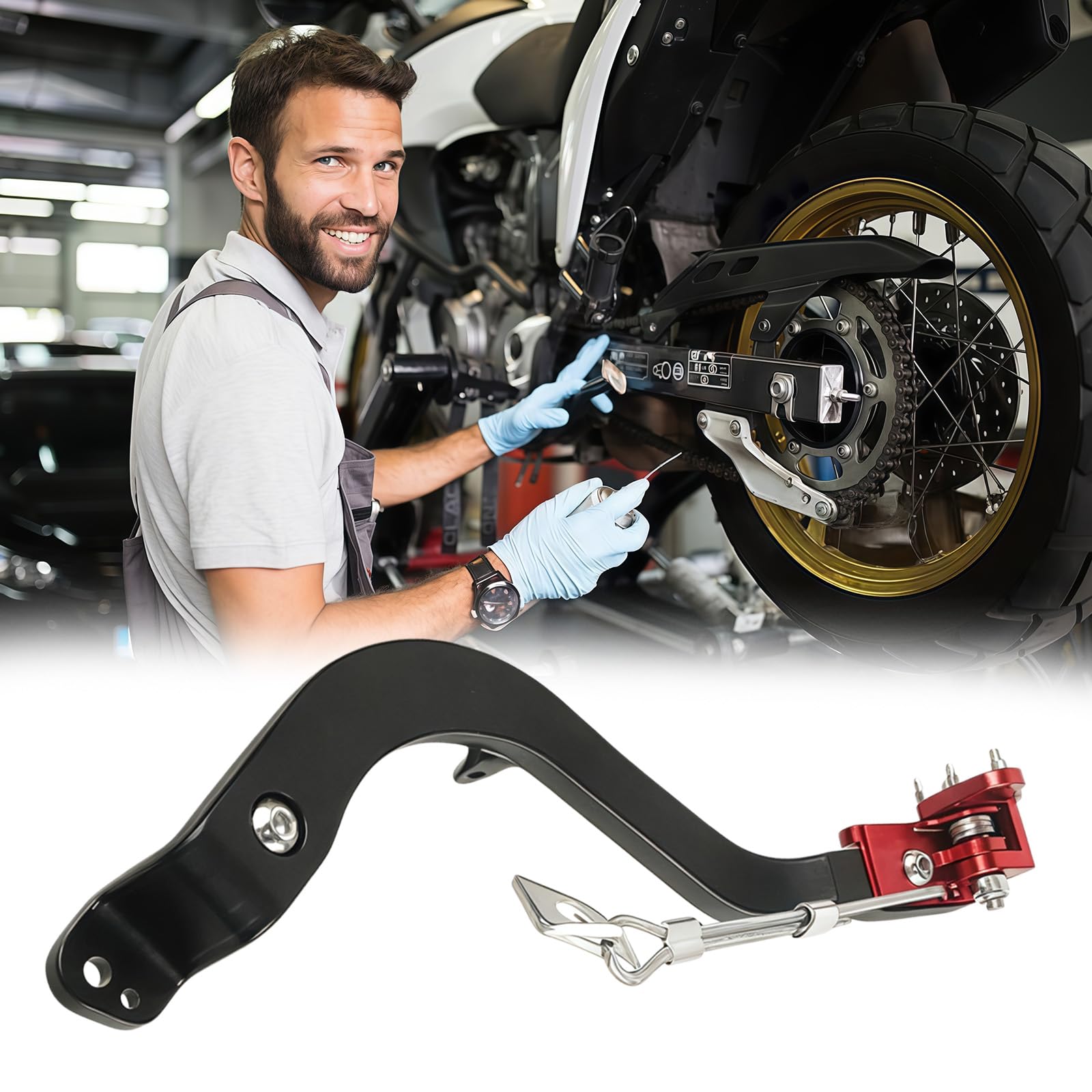 Leva del pedale del freno posteriore migliorata per CRF300L Off Roading Bike migliorato e controllo di facile installazione Poggiapiedi freno ergonomico
