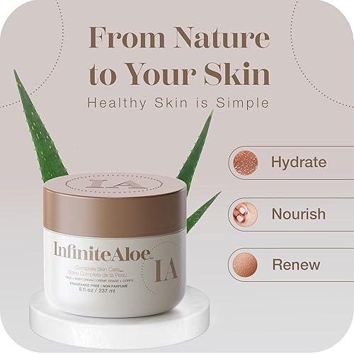 Miniatura 4 de InfiniteAloe Cuidado completo de la piel crema eficaz para aliviar el eccema la psoriasis la picazón en la piel y la piel seca aloe concentrado