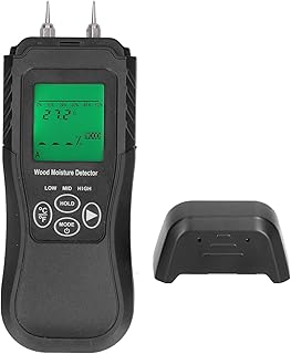 Medidor de umidade para madeira, testador digital de umidade tipo pino, detector de umidade digital, visor LCD retroiluminado, medidor de umidade para madeira e materiais de construção