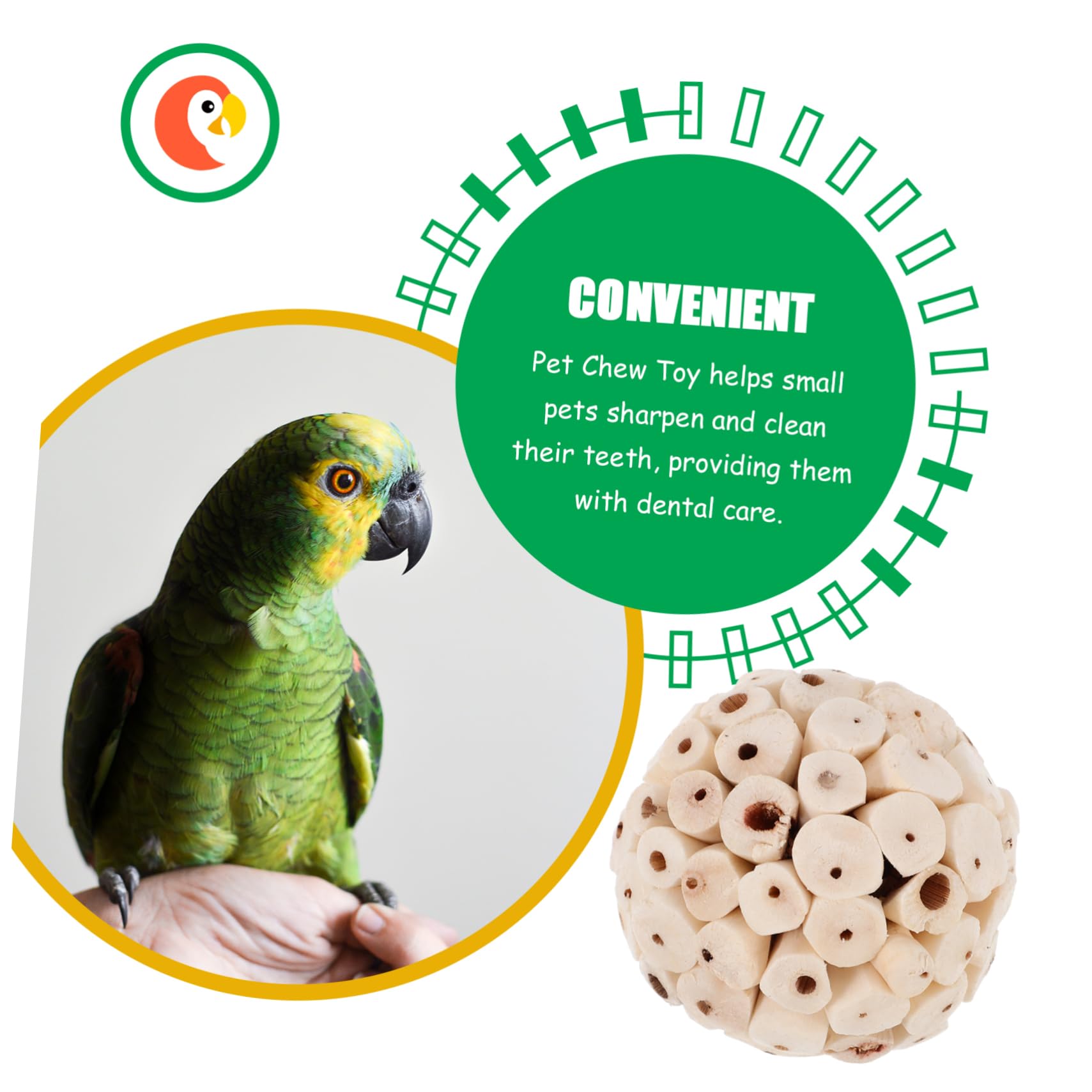 YARNOW 30pièces Jouets à Mâcher pour Oiseaux Et Rongeurs De Naturelles pour Perroquets Hamsters Et Cobayes Accessoires pour Animaux De Compagnie