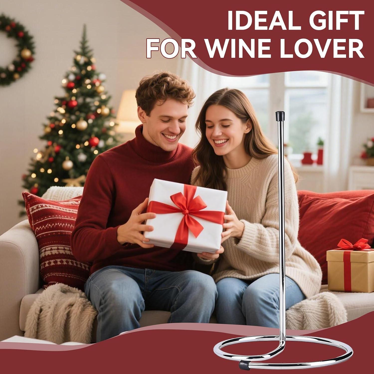 Decanter Rack Wine Decanters Carafes Drying Stand Stainless Steel Upside Down Holder Wine Decanter Drying Stand Shelf Decanter Rack Holder Wine Glass Dryer, Wine Glass NOT Included