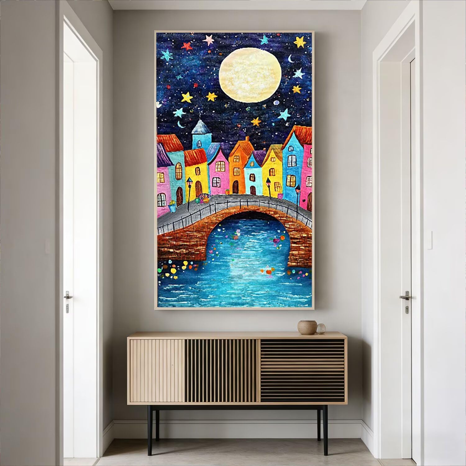 Malowanie według numerów dla dorosłych, kompletny zestaw DIY akrylowe kolorowanki na płótnie 75 x 150 cm, obrazy i pędzle w zestawie, kreatywna aktywność ręczna dla początkujących, dekoracja ścienna