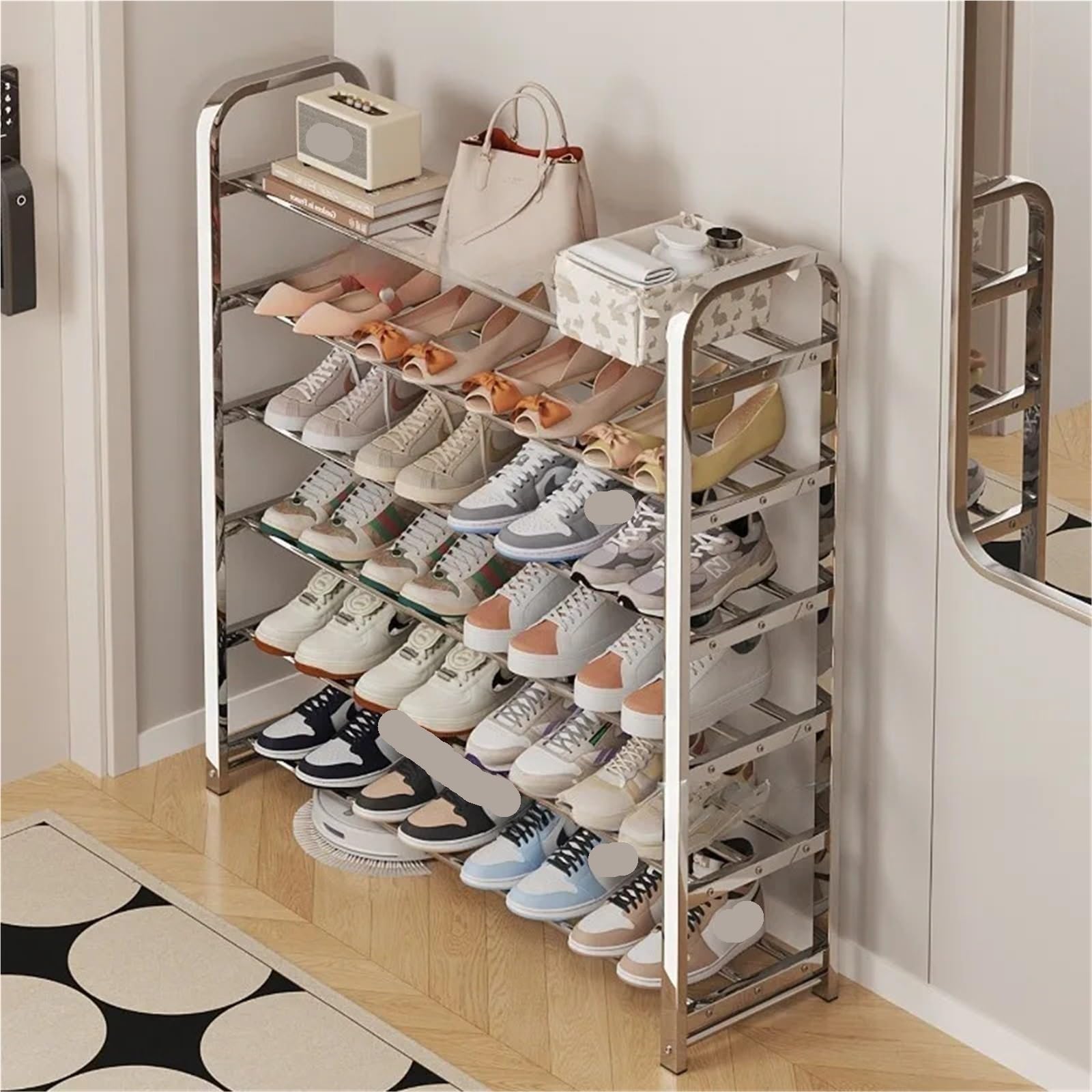 Thickened Stainless Steel Shoe Rack Corridor Dormitory