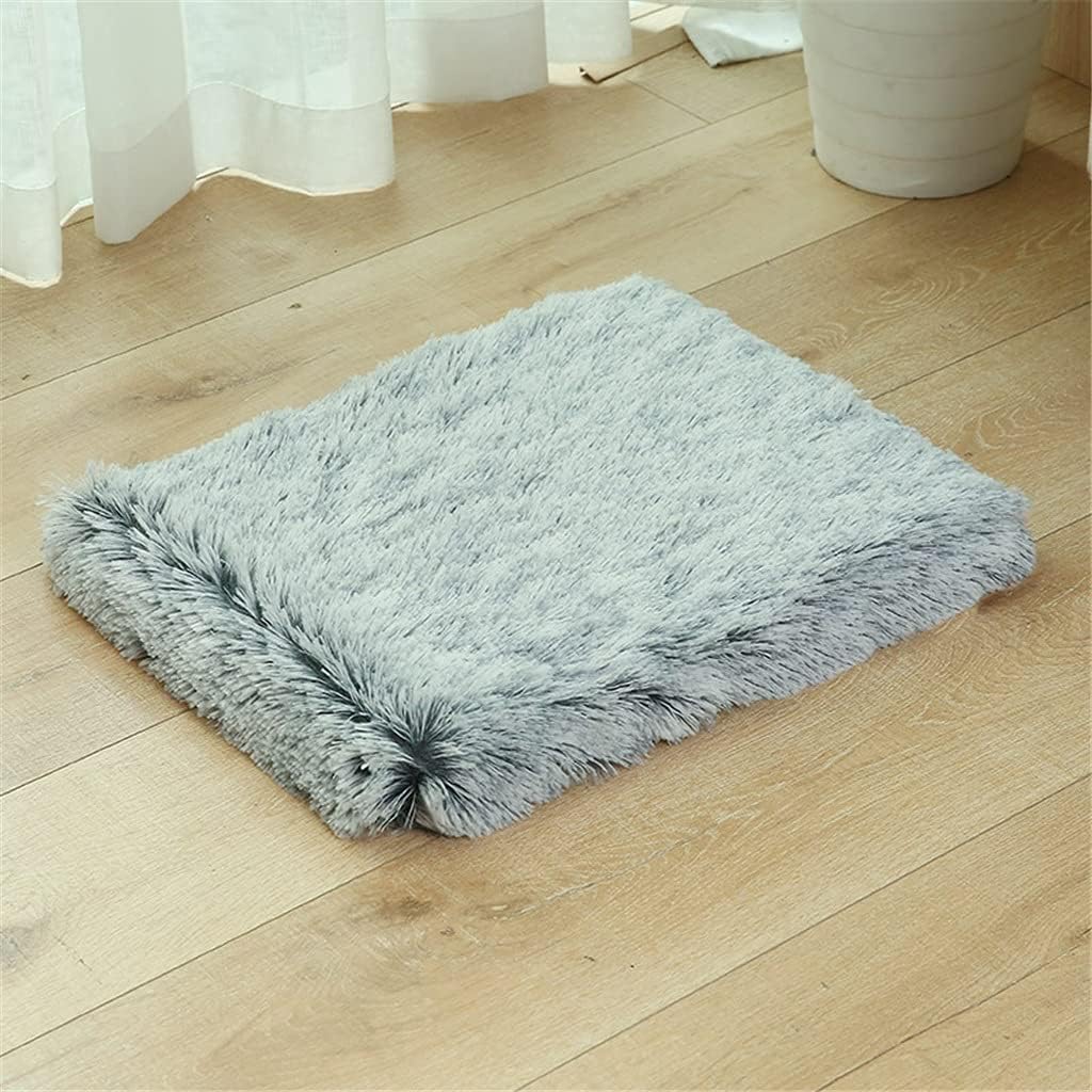 Ultra Plush Foam Dog Bed Rectangular Cat Dog Mats/Removable Cover Pet Mattress Cushion for Small Large Dogs (B XXL)