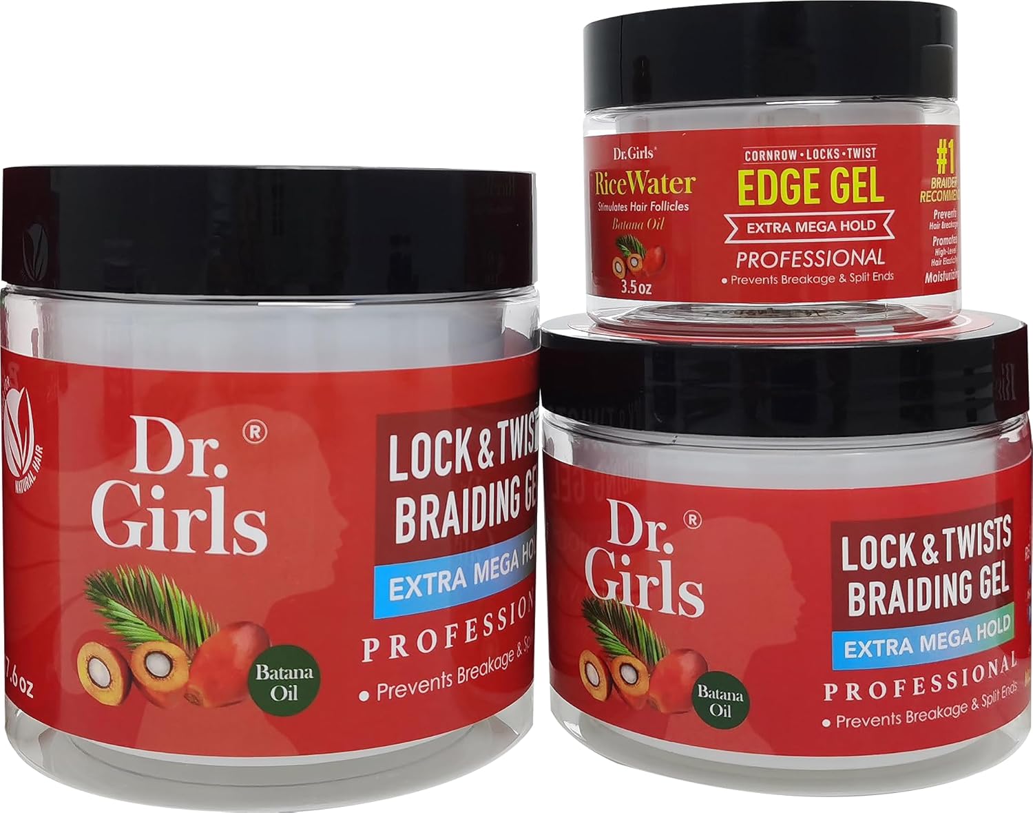 R&B Collection Dr. Girls Braiding Gel/17.6oz/48 Hour Hold/Extra Mega Hold (Batana Oil)