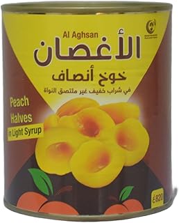 خوخ معلب مقطع نصفين من الاغصان، 820 جم