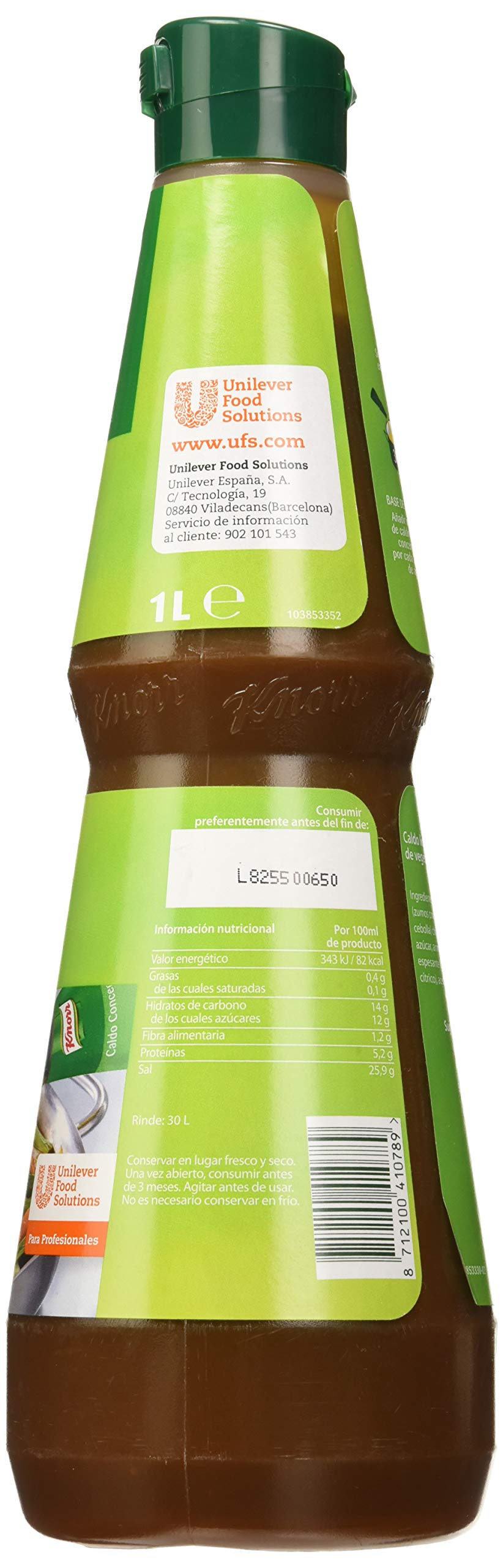 Knorr Caldo Líquido Concentrado Vegetal Sin Gluten 1l