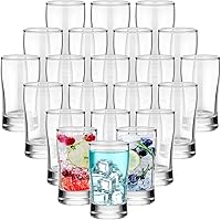 Vista 8 de Bokon 12 vasos de cerveza, vasos pequeños de jugo, vasos de té helado, vasos de base pesada, vasos de vidrio transparente a granel para agua