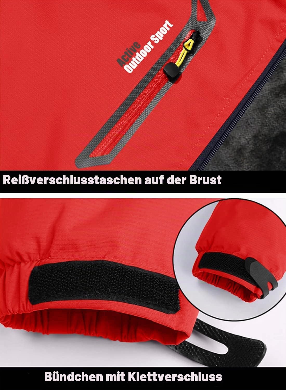 MAGCOMSEN Winterjacke Herren Wasserdicht Skijacke mit Abnehmbarer Kapuze