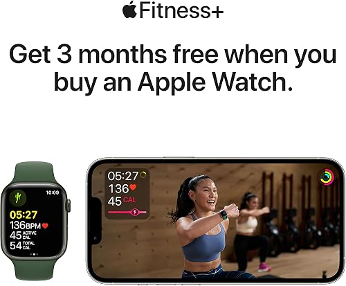 Apple Watch Series 7 (GPS + Cellulaire, 41MM) Boîtier en Aluminium Minuit avec Bracelet Sport Minuit (Reconditionné) - 6