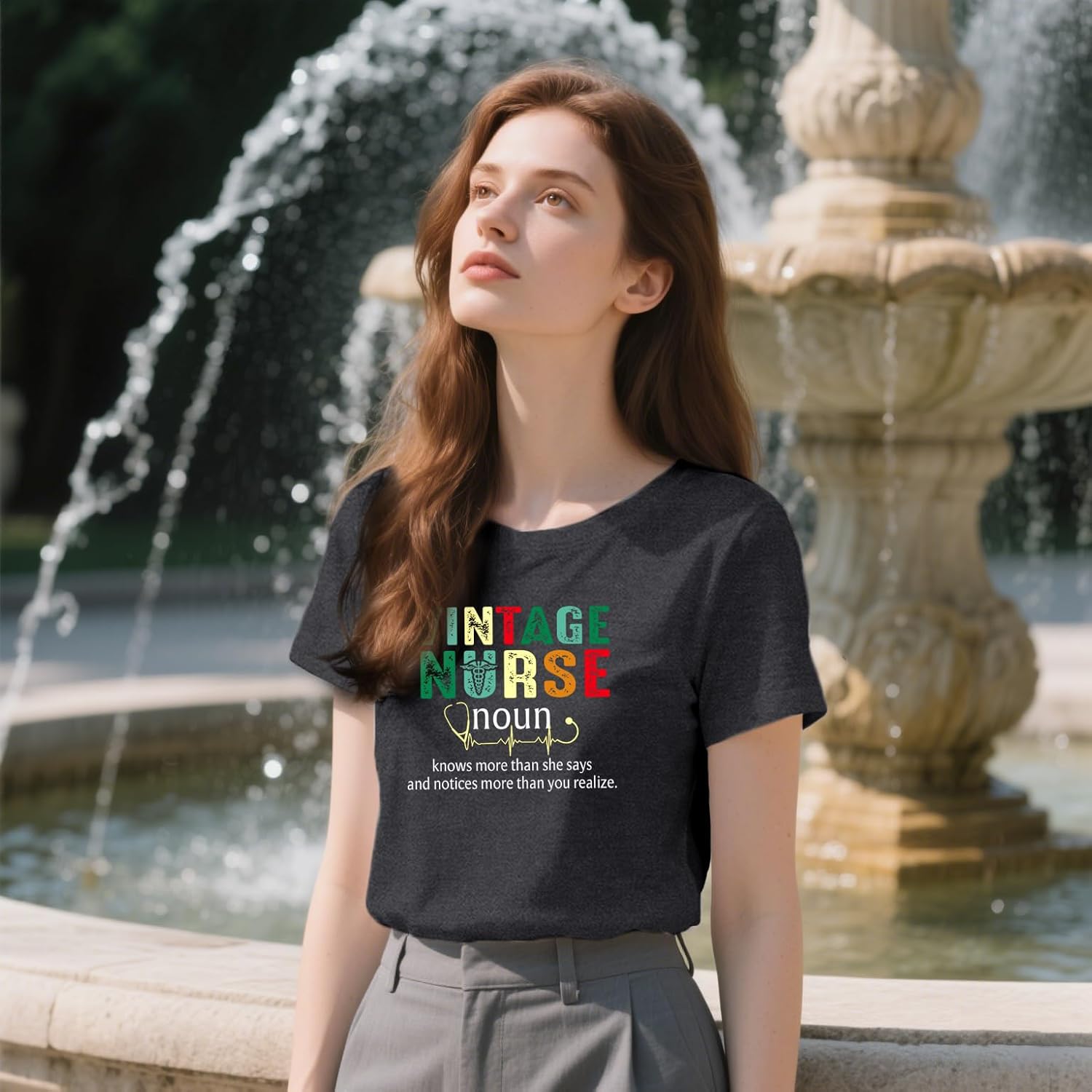 Nurse Shirt for Women Nurses Week T-Shirt Nursing Life Tee Tops - Image 2