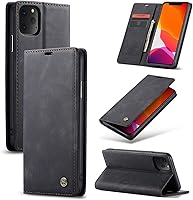 Vista 7 de SINIANL Funda tipo cartera para iPhone 11, funda de piel tipo libro plegable con función atril, ranura para tarjeta de crédito, cierre magnético