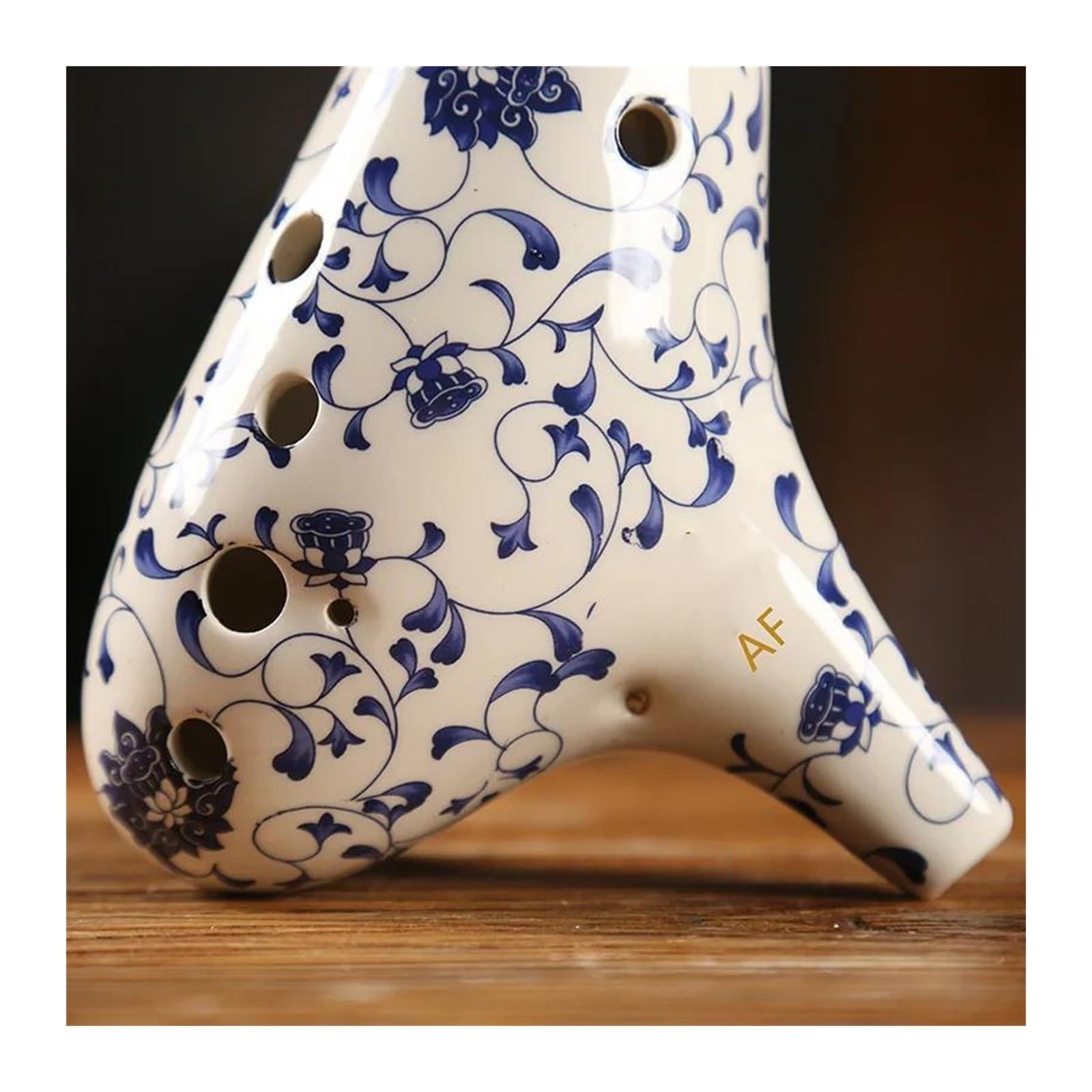 instrument ocarina Ocarina en porcelaine bleue et blanche 12 trous Alto AF en céramique flûte chinoise du temps Instrument professionnel