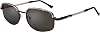 Xezo Titanium Polarized Retro Aviator Designer Dark Mirrored Sunglasses. Driving, Dark Grey Metallic, 1 oz Airman 2002 R Cable