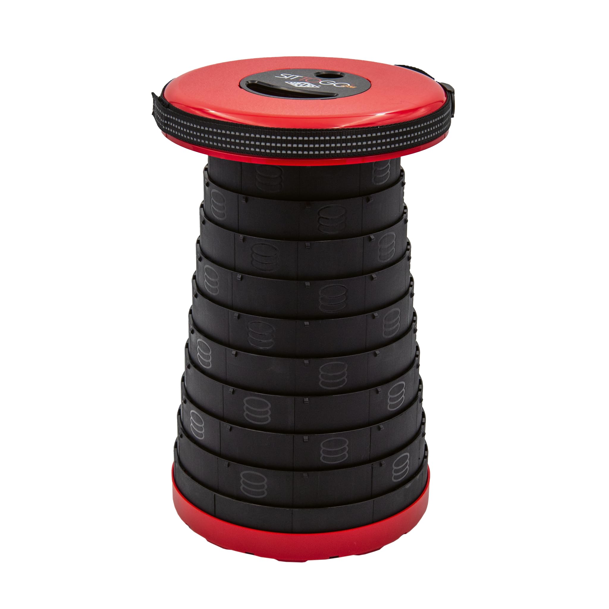 WEDO Sittogo® NXT taboret teleskopowy, certyfikat TÜV i GS, ulepszona waga 1,27 kg, nośność 150 kg, kolor czerwony