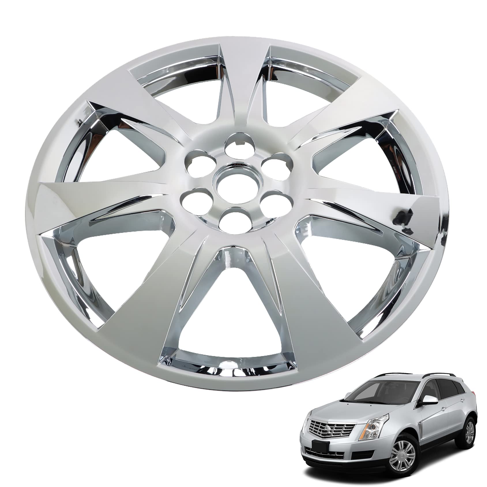 ANTUKO 4PCS Clad Wheel Covers Chrome Replacement for 2010 2011 2012 2013 SRX