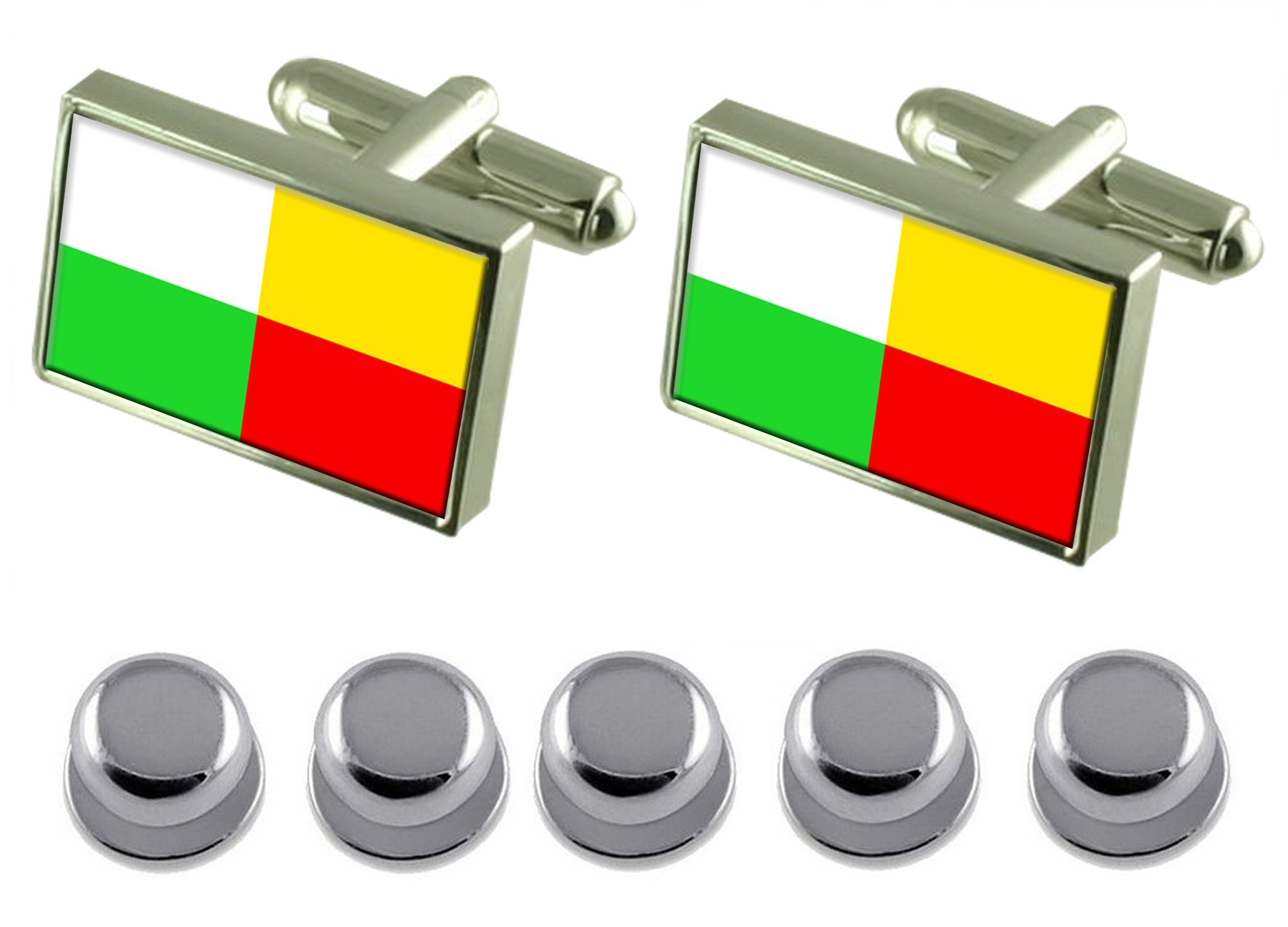 Select Gifts Shirt Dress Studs Plzen City Czech Republic Flag Cufflinks