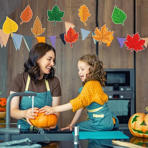 Miniatura 6 de Cholemy 108 piezas de hojas de arce, decoración de otoño para el aula, decoración de tablón de anuncios de otoño, papel de hojas de otoño,