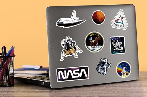 Miniatura 5 de NASA Missions - Paquete variado de calcomanías de vinilo grandes de lujo, para laptop, botella de agua, álbumes de recortes, tableta, monopatín,