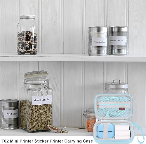 Miniatura 7 de Elonbo Estuche de transporte para mini impresora T02, compatible con MemokingOmezizyMemoqueenPhomemoPonek T02 portátil Bluetooth térmica