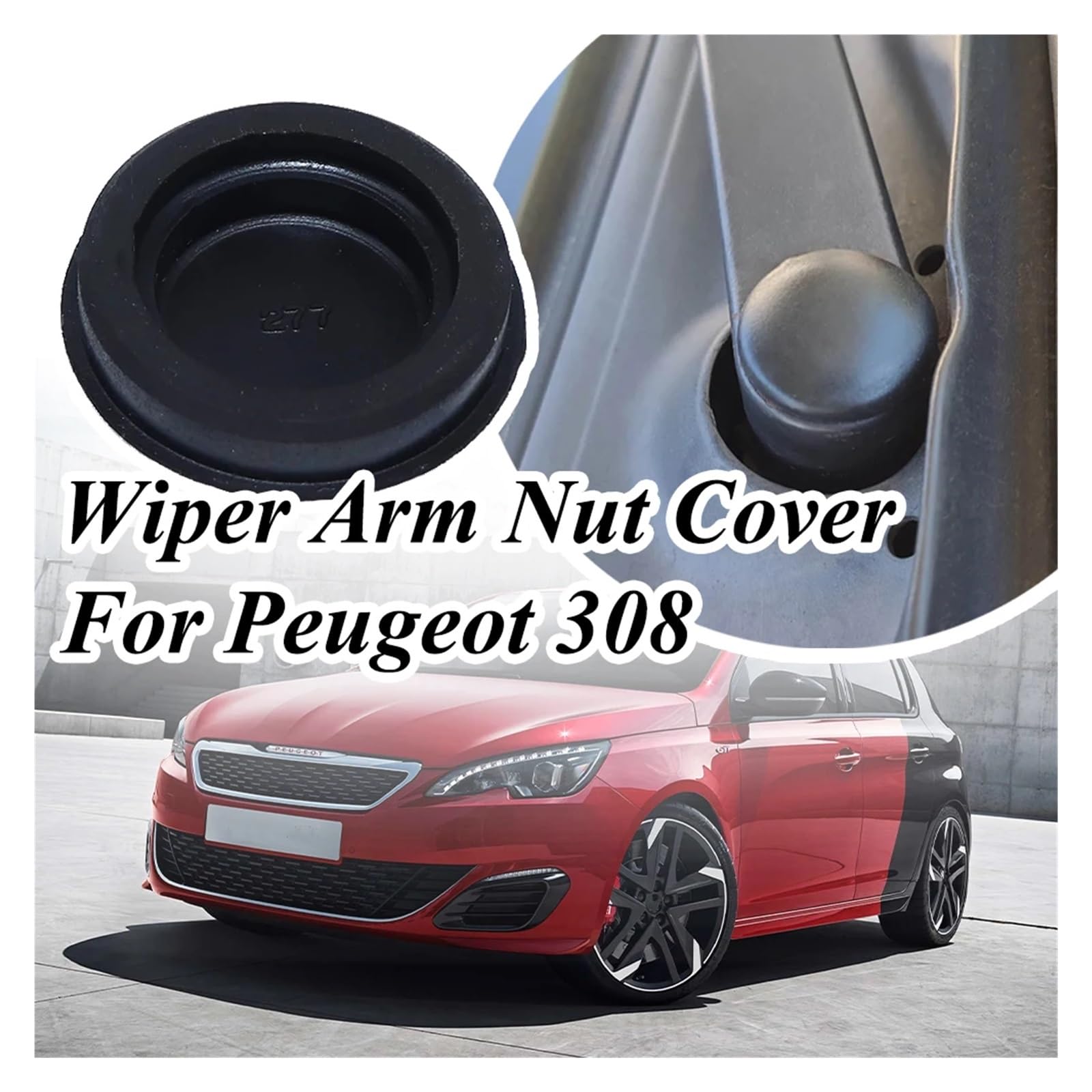 Śruba wahacza wycieraczek, Compatible With Peugeota, 308 T9 Hyundaia, I30 FD KIA, Cerato Ceeda osłona nakrętki ramienia wycieraczki szyby przedni(4pc)
