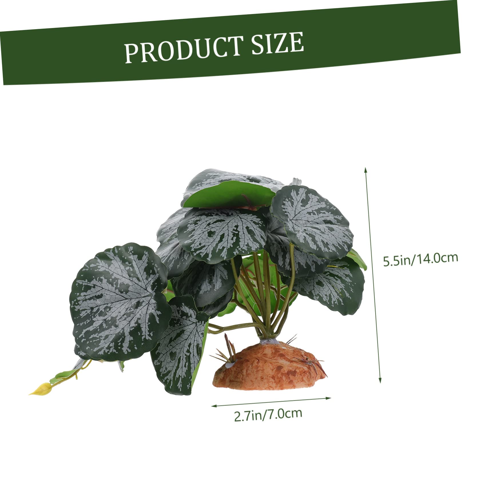 minkissy 3pezzi Decorazione Per Terrario Con Piante Artificiali Accessori Per Rettili Simulazione Realistica Di Piante Verdi Per Habitat Di Tartarughe Lucertole e Altri Animali Effetto