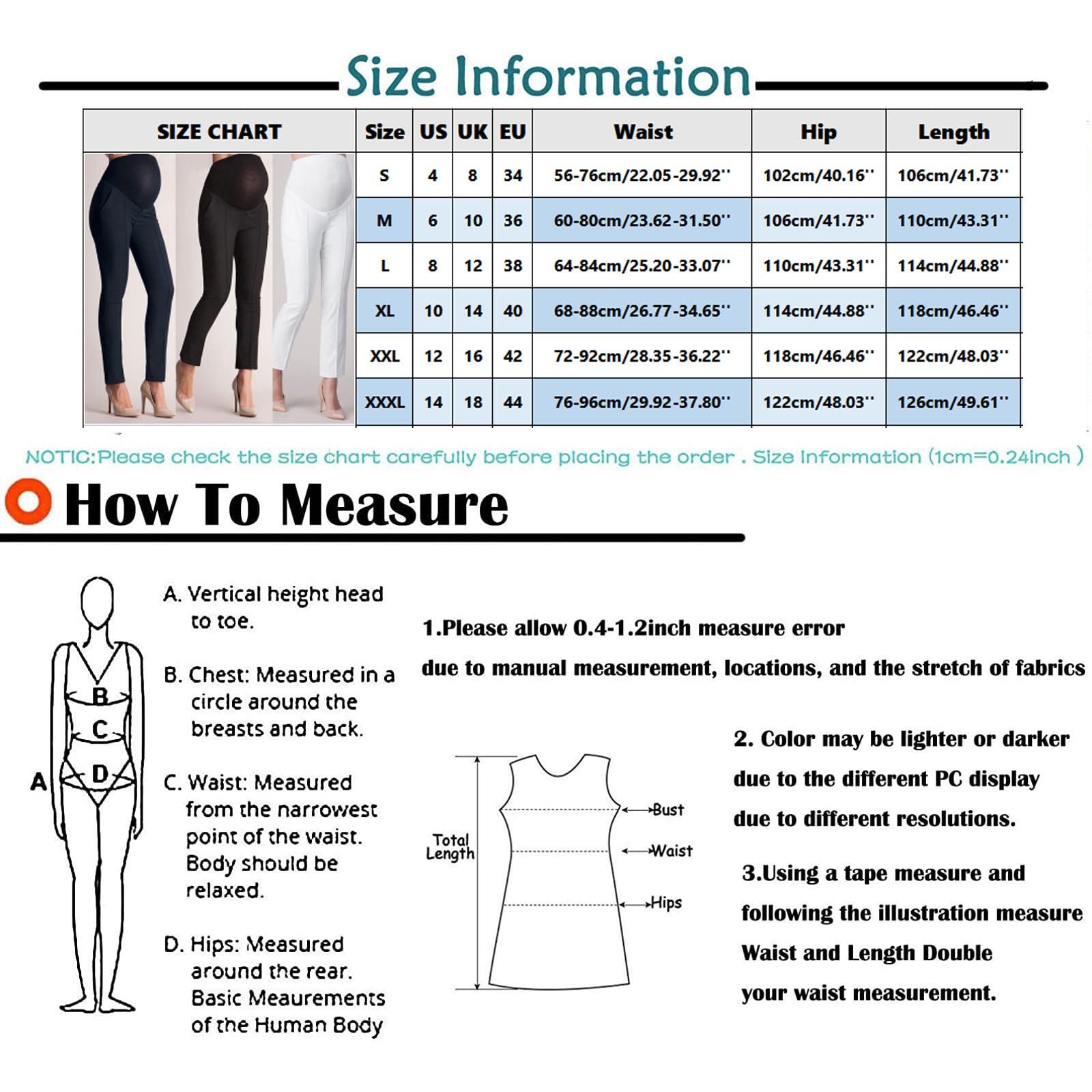 Pantalones de maternidad cómodos sobre el vientre para mujer, pantalones capri casuales para el trabajo, jeans elásticos