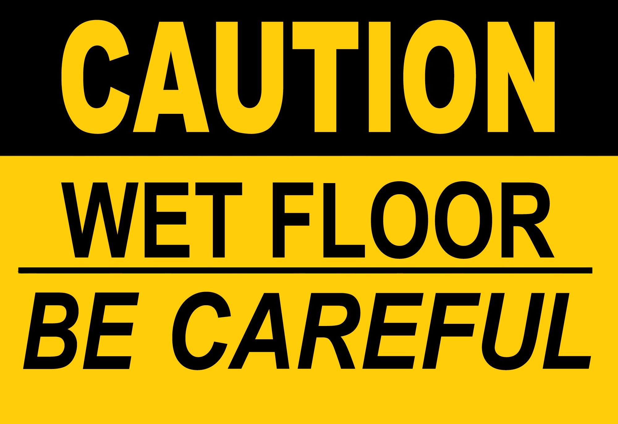 Bioprocess Caution Wet Floors Be Careful Slippery When Wet Signs Aluminum Metal Sign 8X12 Inches