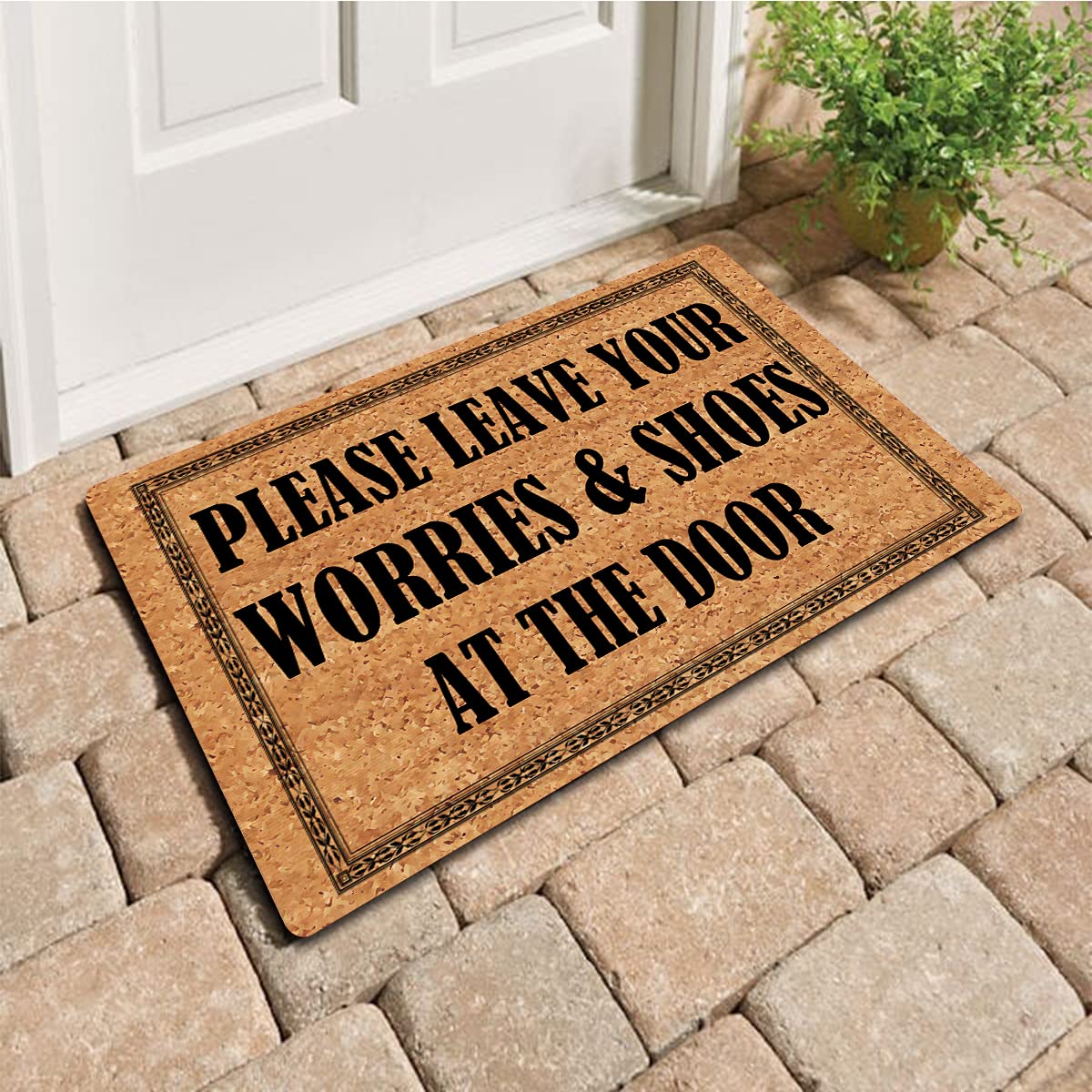Felpudo Exterior Interior Resistente Relaxdays Felpudo Fibras De Coco, 60x40cm, Alfombrilla Puerta Entrada Decoración Entrada Hogar Divertida