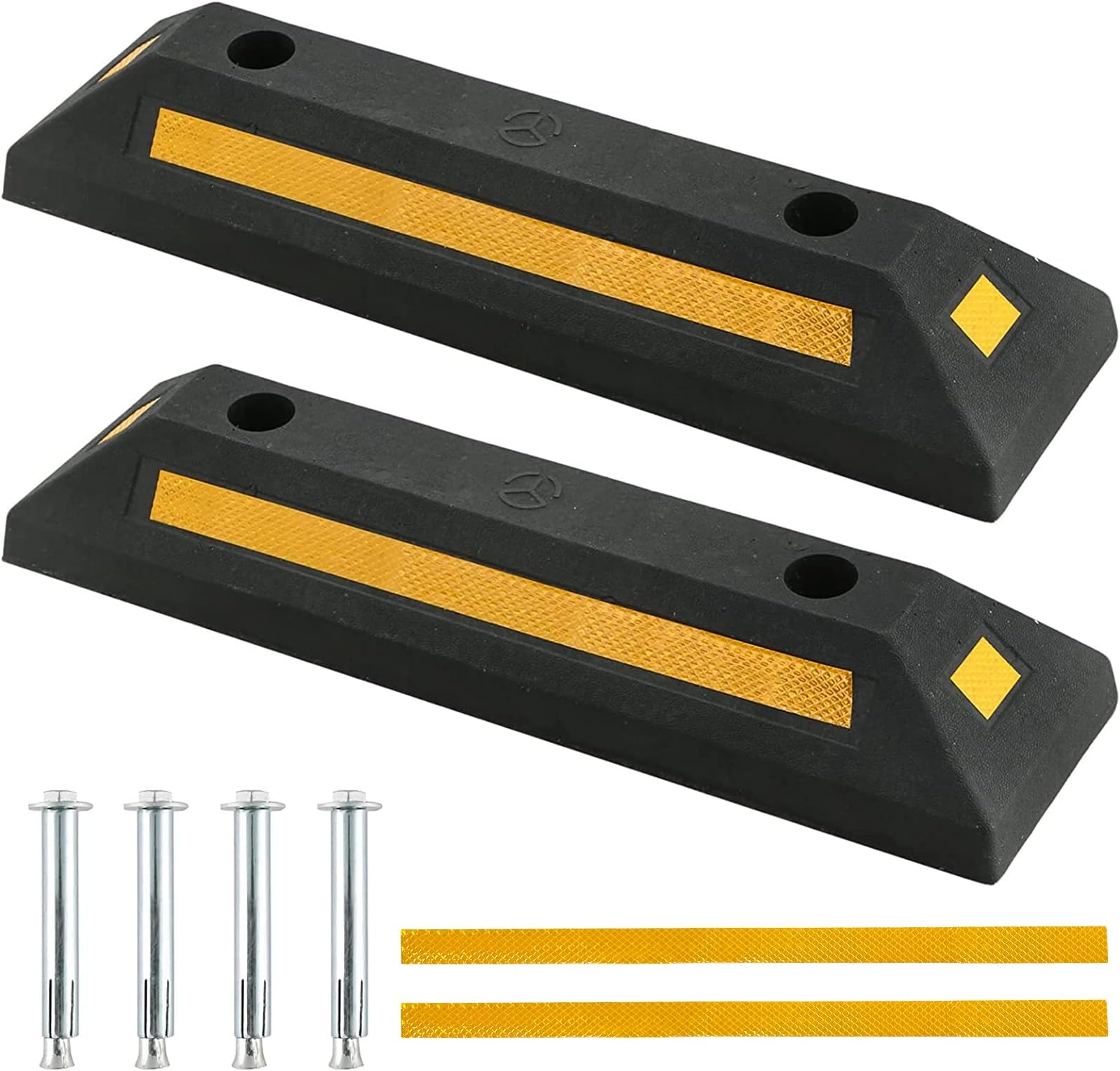 PYLE Garage Floor Stops for Vehicles 2PC Heavy Duty