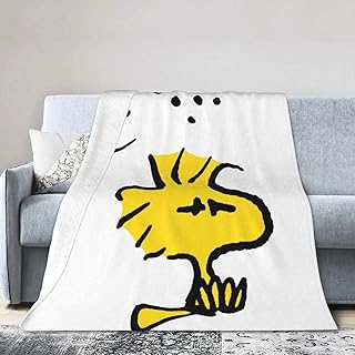 ブランケット ウッドストック スヌーピー 毛布 ひざ掛け フランネル毛布 マイクロファイバー ふわふわ 軽量 暖かい 四季対応 子供用 保育園 オフィス 旅行 出張 車内 キャンプ 冷房対策 誕生日 プレゼント 150cm x 125cm